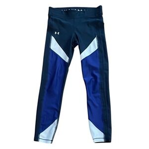 Under‎ Armour Women's Heat Gear Compression Blue Leggings Small